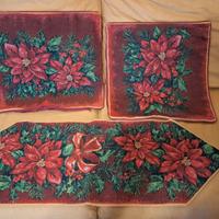 Set tovaglia centrotavola e copricuscini Natale