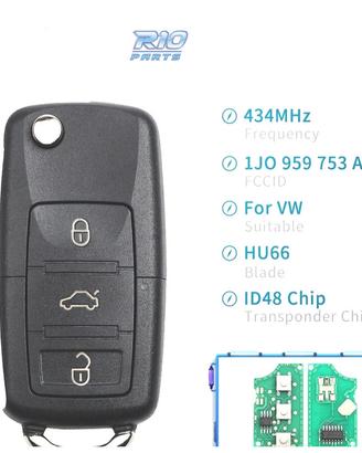 CHIAVE COMPLETA PER VOLKSWAGEN VW BEETLE 02-04 GOL