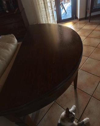 Tavolo in noce a ribalta