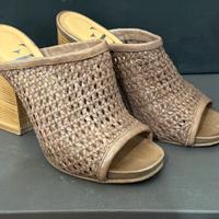 Sandalo sabot tacco alto largo