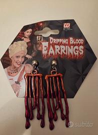 Orecchini Sangue Gocciolante Halloween Widmann