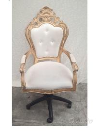 Sedia da srivania in stile barocco