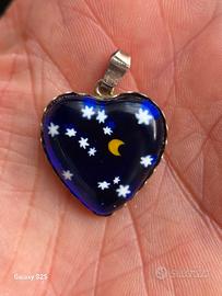 Ciondolo vintage cuore Murano
