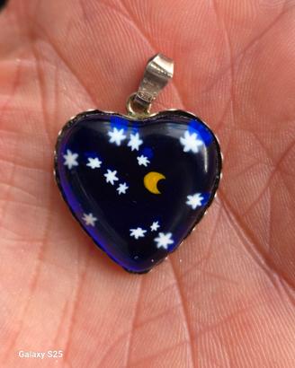 Ciondolo vintage cuore Murano