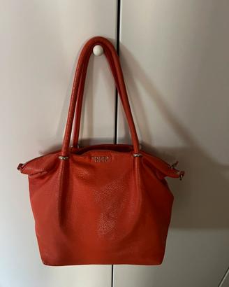 Borsa in pelle Tosca Blu color corallo