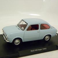 Modello auto fiat 850 celeste acqua no burago