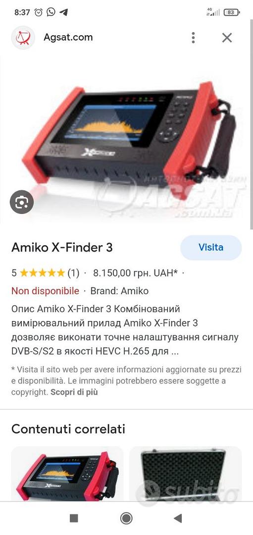 Comprar AMIKO X-FINDER V3 Medidor de Campo H.265 Online - Sonicolor