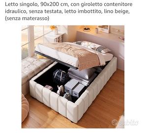 Letto singolo contenitore