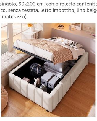 Letto singolo contenitore
