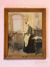 Quadro Domenico Induno - La lettera