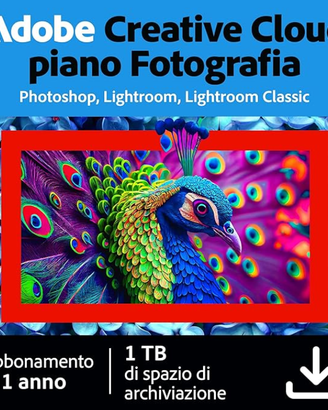 Adobe Photography Plan  1 anno -  1TB -  Win e Mac