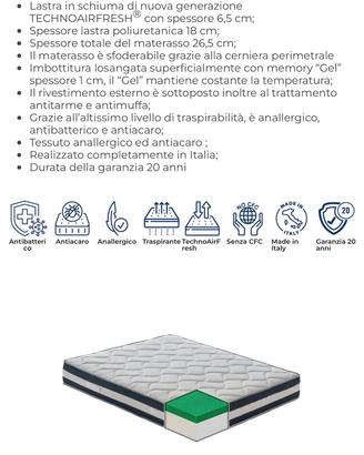 Materasso matrimoniale standard (160x190)