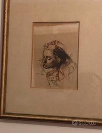 QUADRO PIETRO ANNIGONI RITRATTO DI NORA