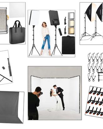 ACCESSORI STUDIO FOTOGRAFICO NUOVO E COMPLETO