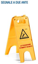 Segnale di avviso per pavimenti bagnati.