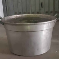 Grande tinozza in alluminio
