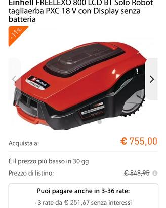 Robot tagliaerba Einhell FREELEXO 800 LCD BT