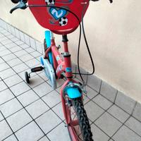 bicicletta del Napoli blu e rossa