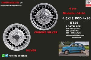 Cerchi grifo silver 4,5x12 4x98 et25