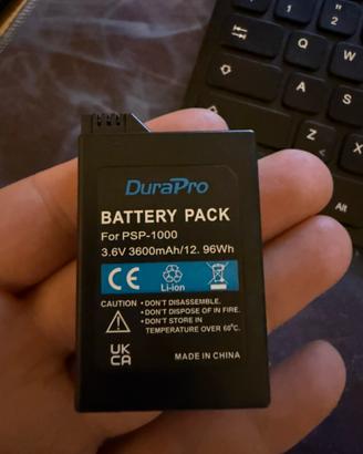 Batteria PSP 1000 Imballata, Doppia Capacità