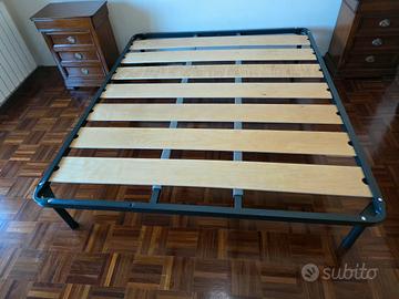 Rete con doghe larghe in  legno