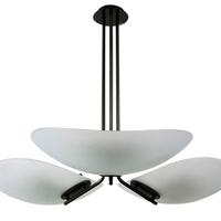 Artemide lampadario Tebe, vetri satinati, cromato