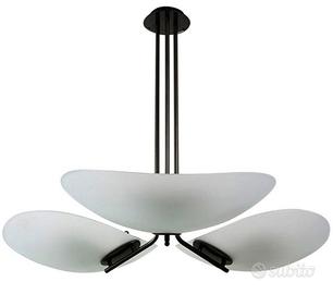 Artemide lampadario Tebe, vetri satinati, cromato