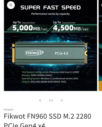 fikwot fn960 M2 2280 gen 4 4tb 