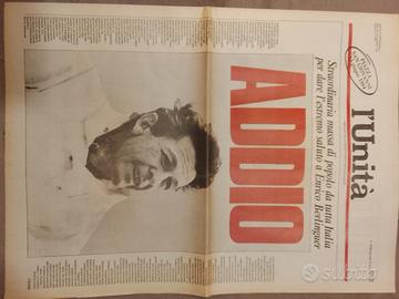 quotidiani L'Unita' - 1984 -Enrico Berlinguer