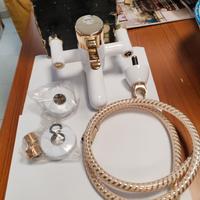 miscelatore vasca estro Mamoli bianco oro nuovo