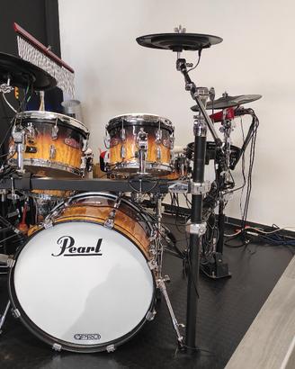 Batteria Pearl Red-BOX set drum elettronica 