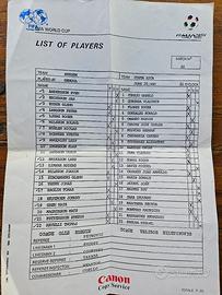 Documento ufficiale FIFA ITA 90