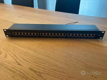 Patch panel deleyCON  24 porte CAT 6 rack 19” 1U