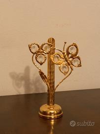 Portafiori soprammobile vasetto dorato oro