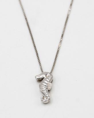 Collana in oro bianco 18kt cavalluccio A.149