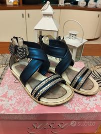Scarpe Sandali bambina blu n. 26 Syssy con strass 