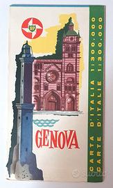 Cartina da collezione 1962 Genova