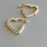 Orecchini Acciaio Dorato Bigiotteria Con Cuore