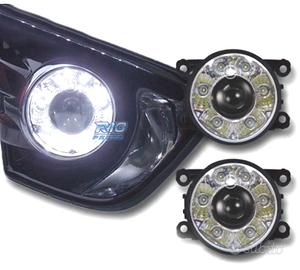FARI ANABBAGLIANTI A LED LUCE DIURNA FONDO CROMATO