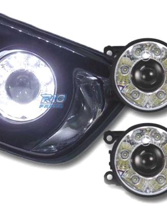 FARI ANABBAGLIANTI A LED LUCE DIURNA FONDO CROMATO
