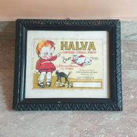 Quadro Pubblicità Buvard Halva Vintage