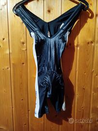 Tuta Ciclismo Unisex Bianco Nero Nuova Bici