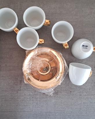Servizio Tazze Caffé  x 6 finitura oro Royal