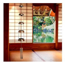 Campana a vento in rame rosso h.80 feng shui grand