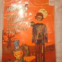 costume carnevale/halloween 6/8 scheletro pirata 