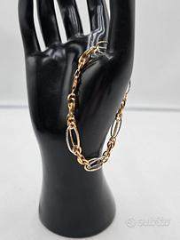 Bracciale a Catena Ovale in Oro Bicolor