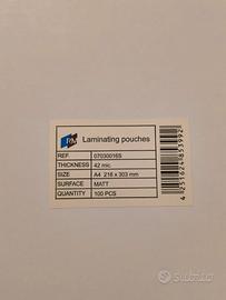 Pouches buste laminazione A4 opache 42 micron 
