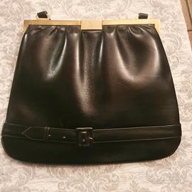 Borsa donna in.pelle nera anni 50/60