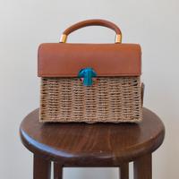 Borsa a tracolla a mano Rattan Raffia stile Bali