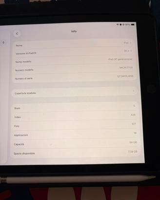 ipad 9 generazione (2021) 64GB